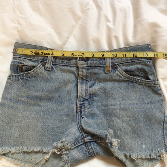 Vtg orange tab Levi’s shorts cut off jeans 80s - Picture 7 of 11